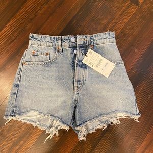Zara High Rise Jean Shorts
